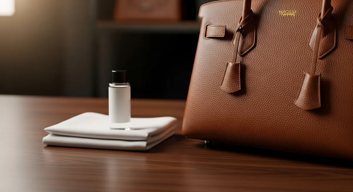 Nettoyage professionnel d'un sac en cuir de luxe Louis Vuitton