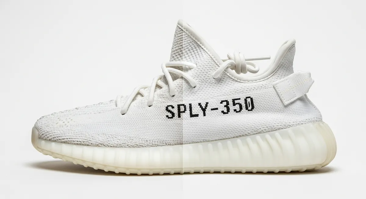 Nettoyage de Yeezy 350 V2 - avant et après traitement pro