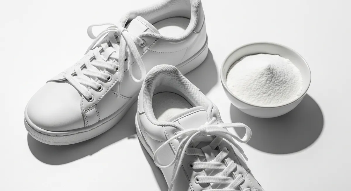 Sneakers avec bicarbonate de soude pour éliminer les odeurs